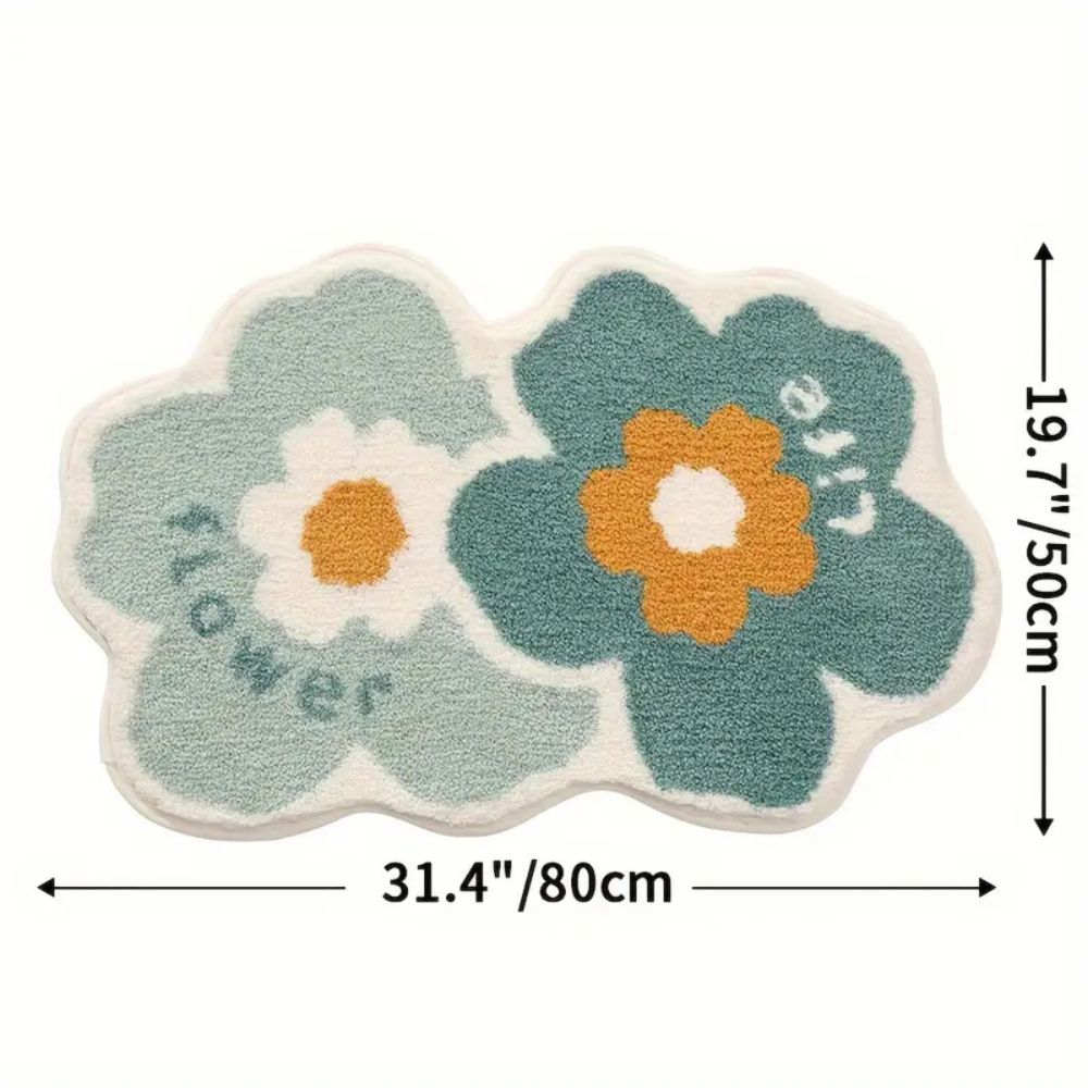 Flora Bath Mat - Soft Microfiber, Non-Slip, Absorbent Bathroom Rug 9