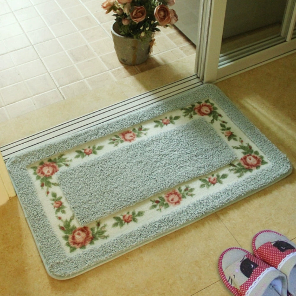 Flora Bath Mat - Soft Microfiber, Non-Slip, Quick-Dry 7