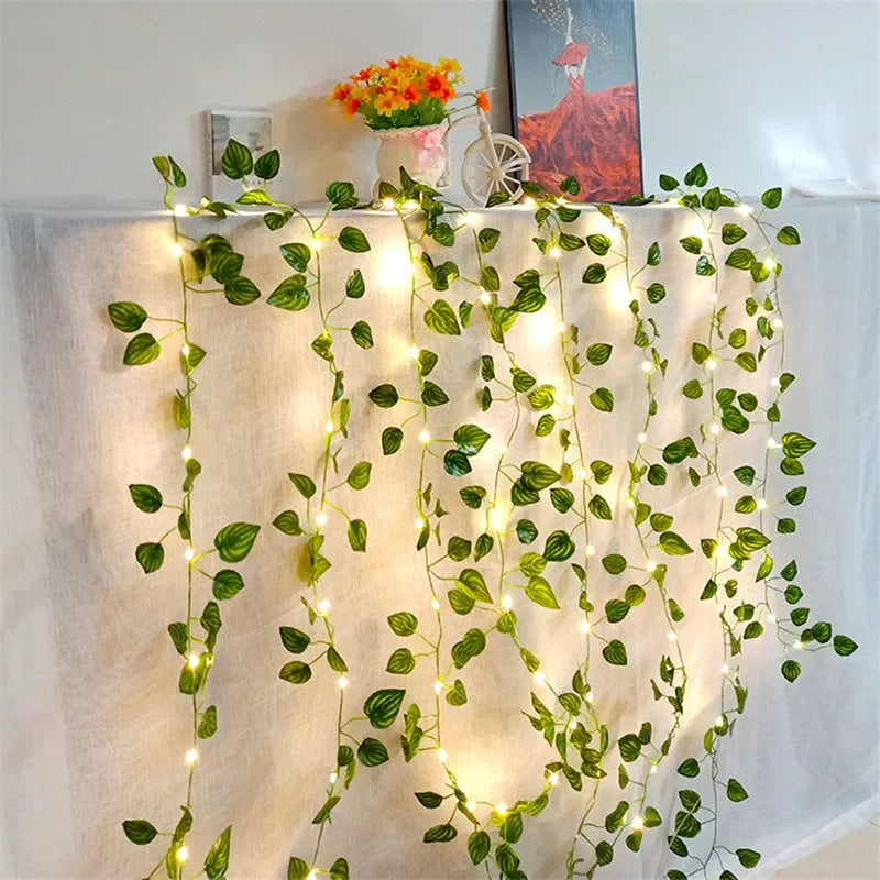 Floria Fairy Lights Garland - Battery Operated, Floral Design 0