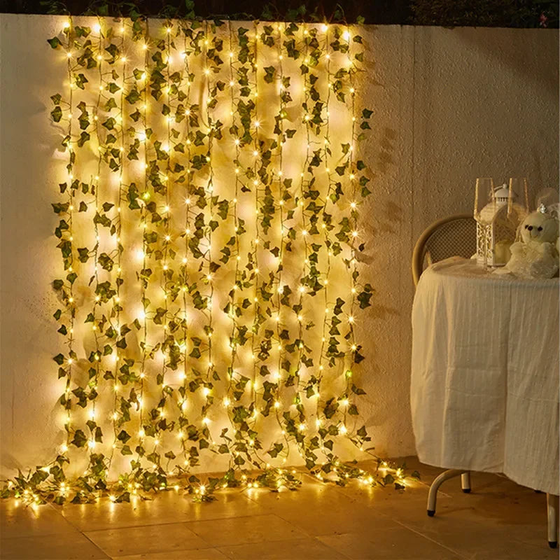 Floria Fairy Lights Garland - Battery Operated, Floral Design 2
