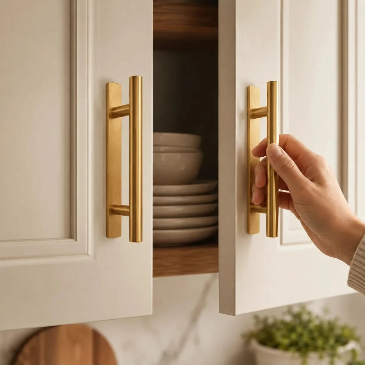 Glimmer Cabinet Handle - Stainless Steel, No-Drill Adhesive Pulls for Kitchen Cabinet Hardware 0