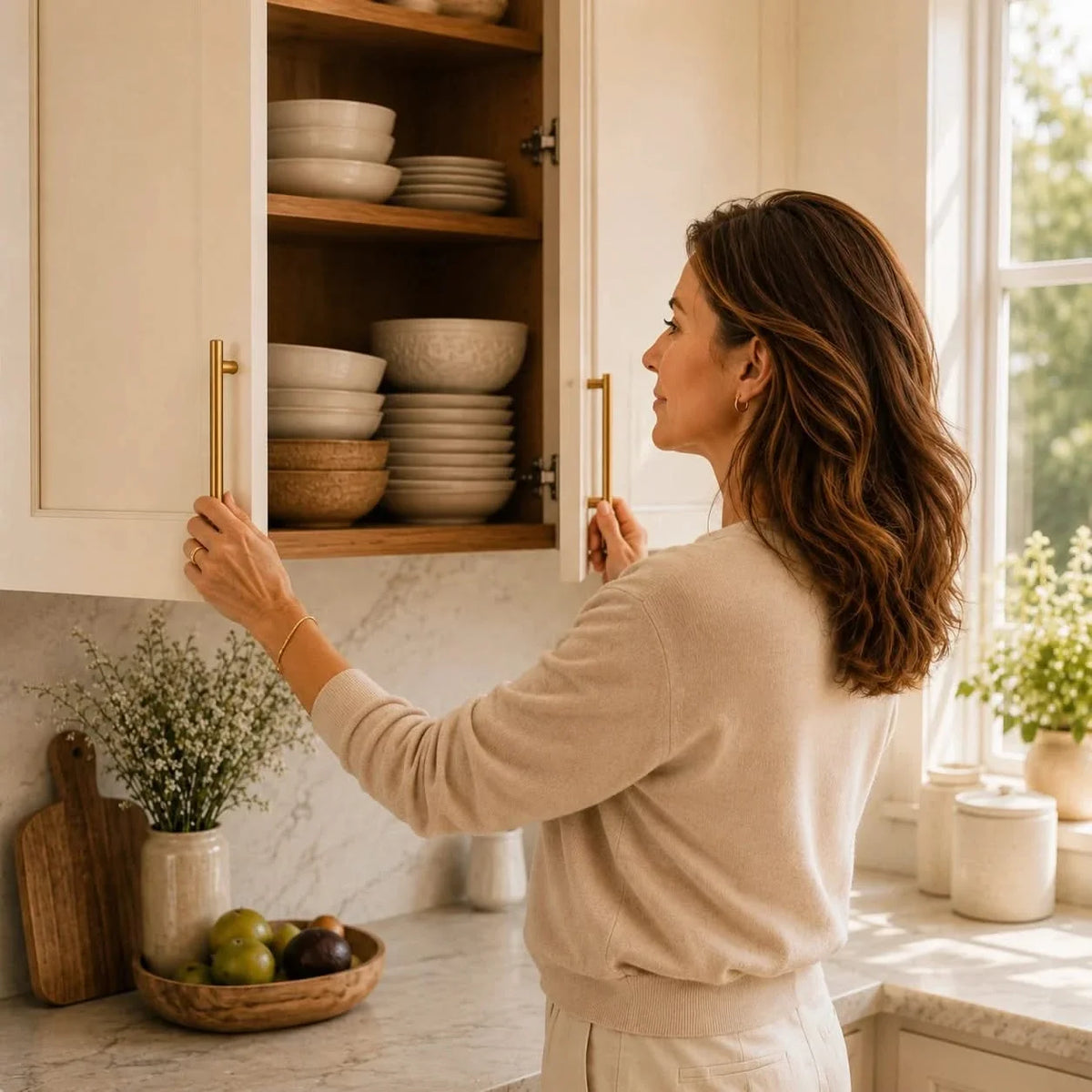 Glimmer Cabinet Handle - Stainless Steel, No-Drill Adhesive Pulls for Kitchen Cabinet Hardware 1