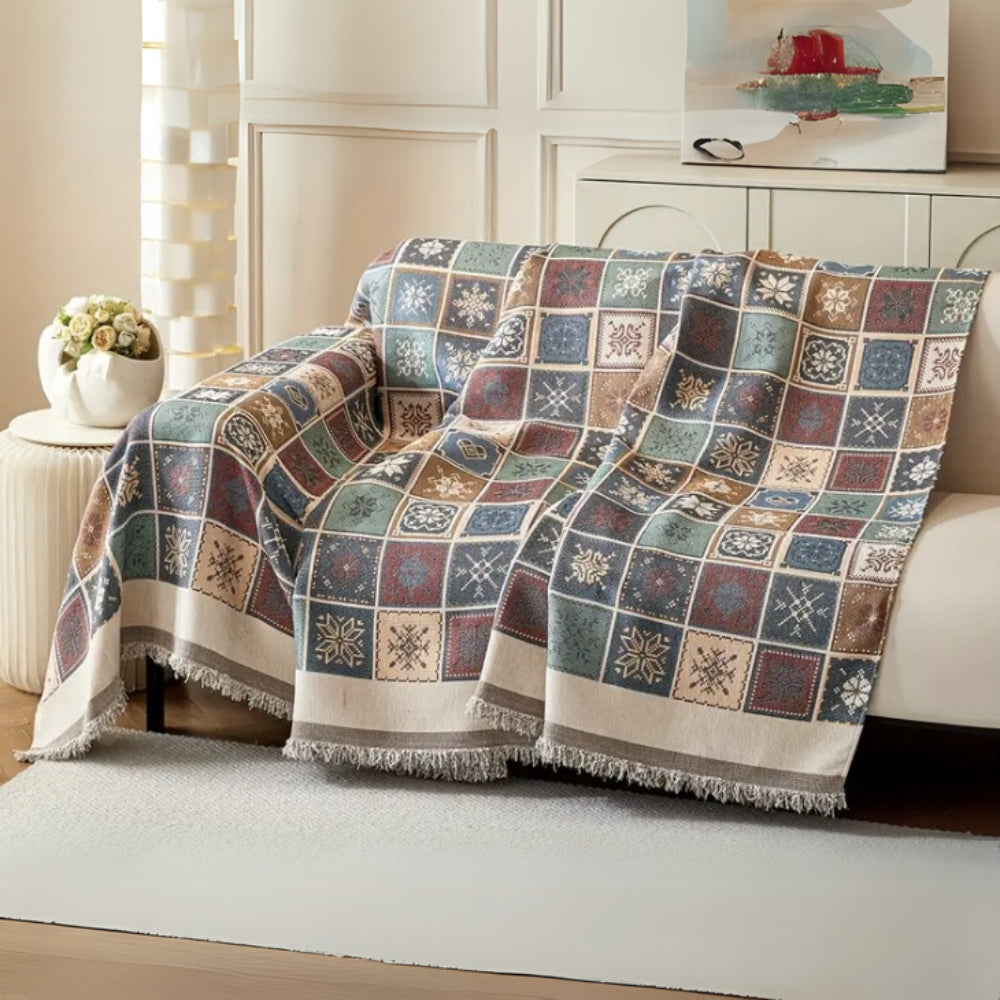 Grove Sofa Cover - Reversible Chenille, Bohemian Style 4