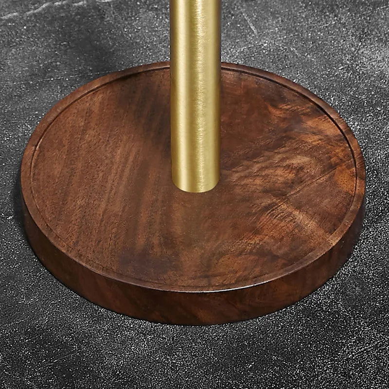 Handmade Walnut Paper Towel Holder - Solid Wood with Stainless Steel Base, 31 cm Tall 2