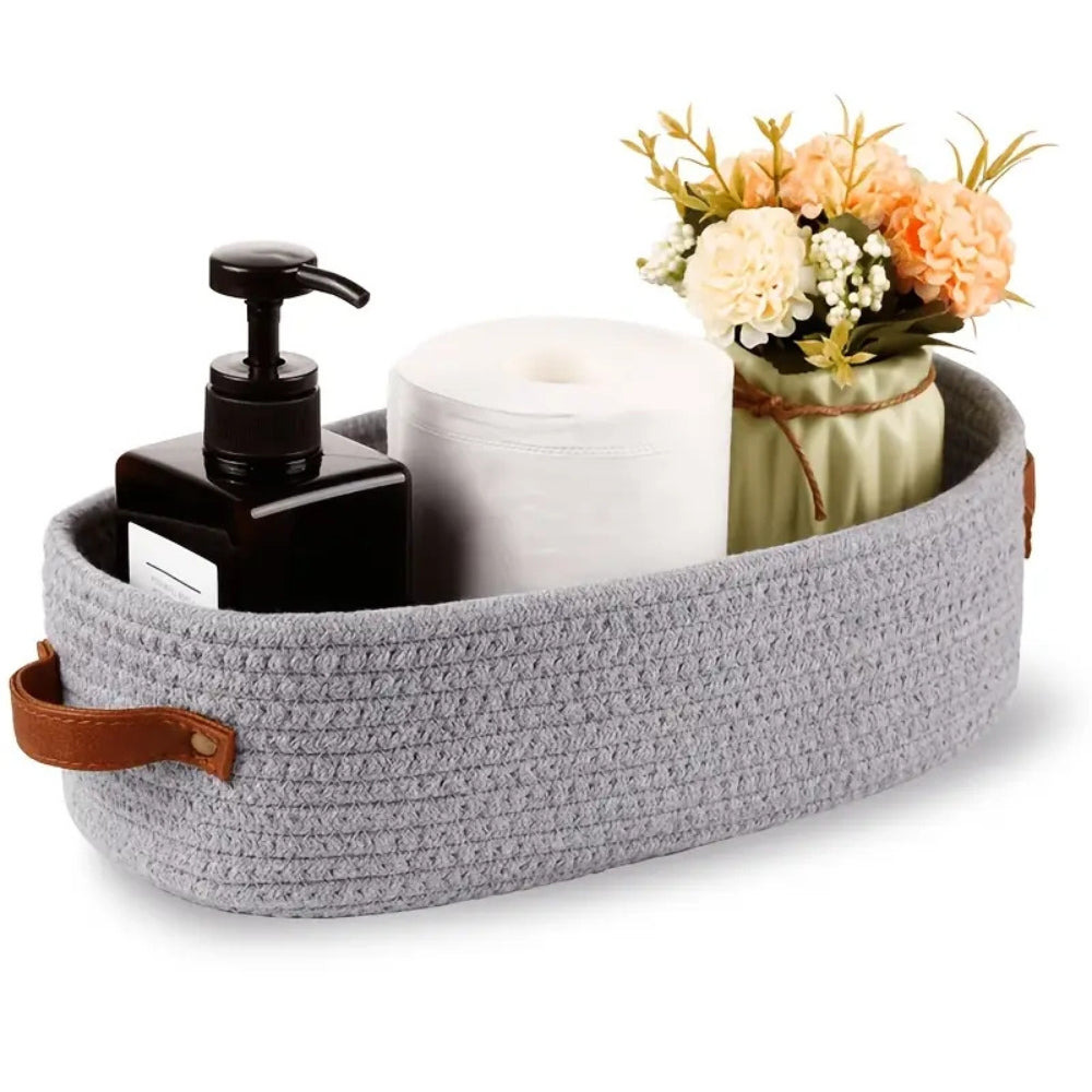 Harper Storage Basket Organizer - Durable Microfiber, Compact for Shelves 1