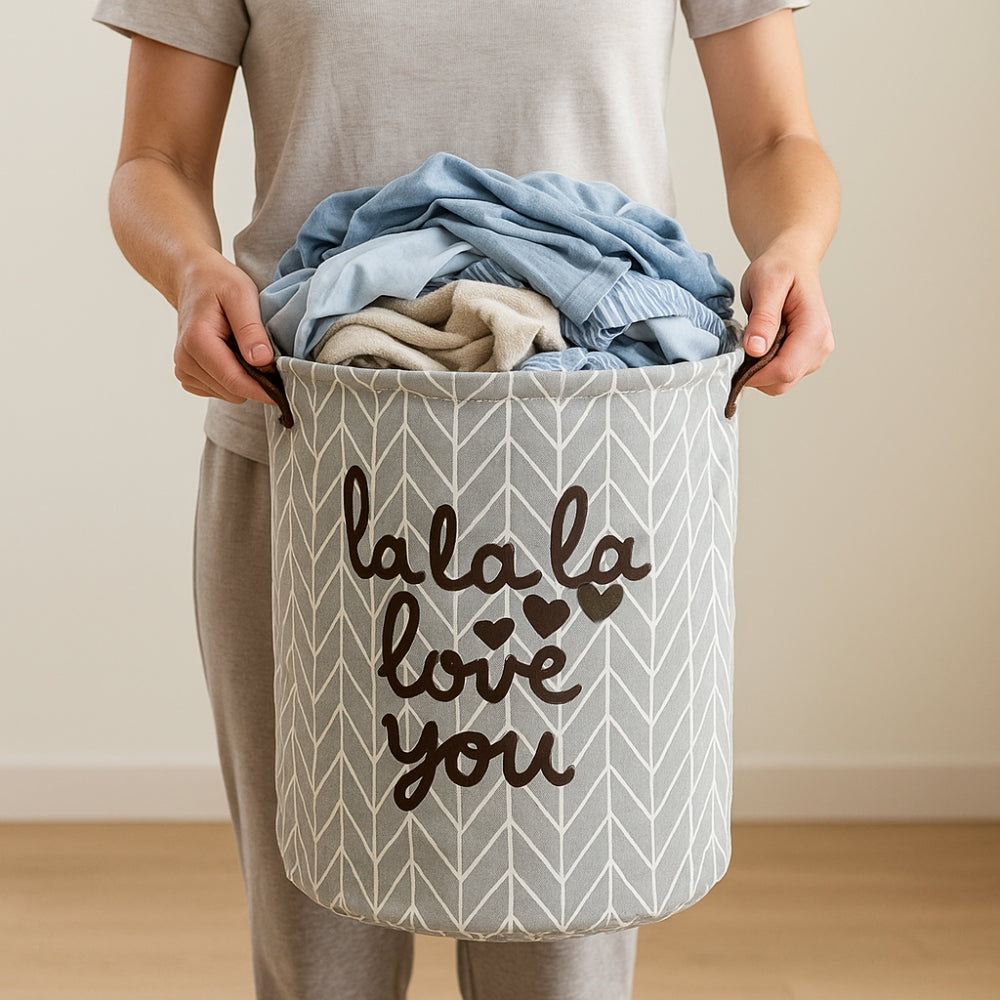 Haven Collapsible Laundry Basket - Durable Polyester, Foldable Design 0
