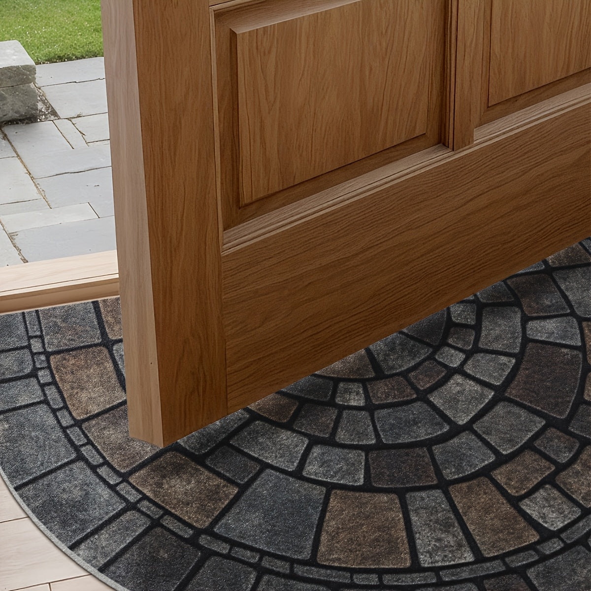 Haven Mosaic Door Mat - Non-Slip Polyester, Indoor Outdoor Use 7