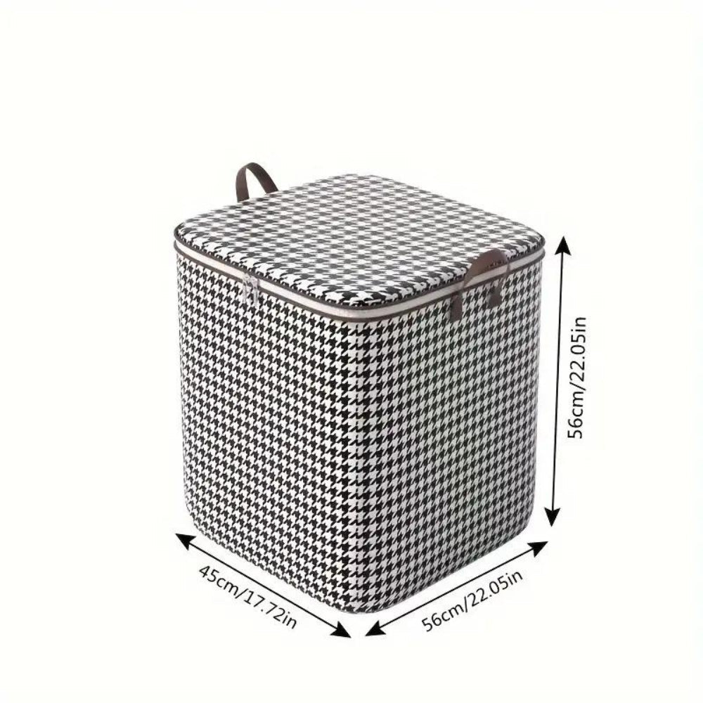 Haven Storage Box - Durable Houndstooth Collapsible Container 5