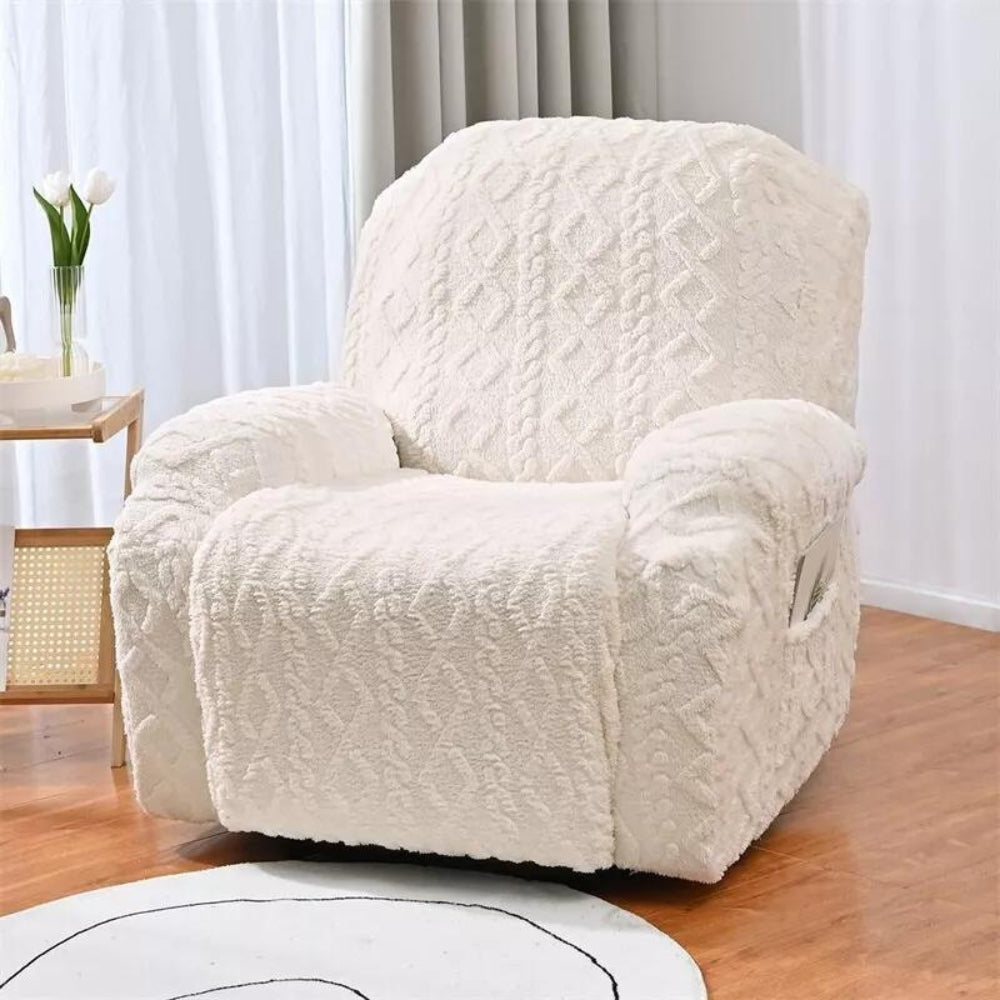 Jovian Recliner Cover - Jacquard Stretch, Modern Design Slipcover 0