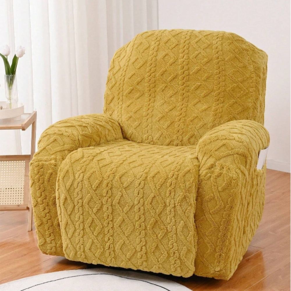 Jovian Recliner Cover - Jacquard Stretch, Modern Design Slipcover 3
