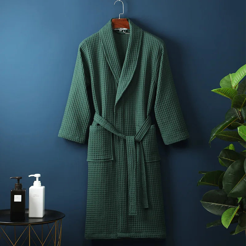 Liora Cotton Bathrobe - Soft Absorbent Dressing Gown for Men and Women 2
