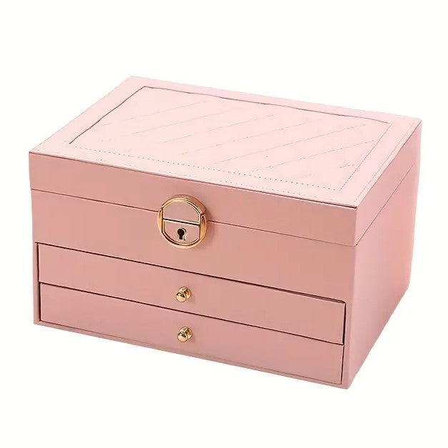 Liora Jewelry Box for Women - Multi-Layer Leather Organizer, Elegant Storage for Rings and Necklaces 2