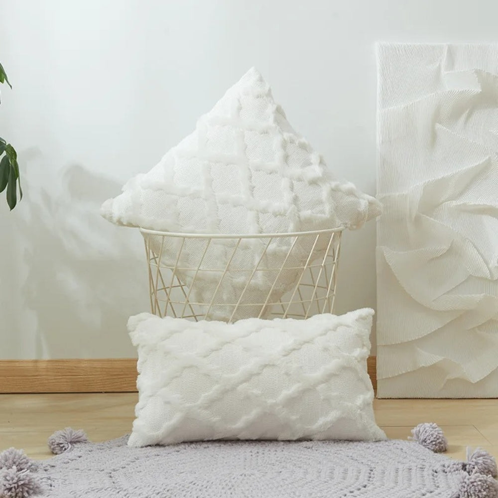 Lunel Velvet Pillow Cover - Boho Geometric, Soft Texture 9