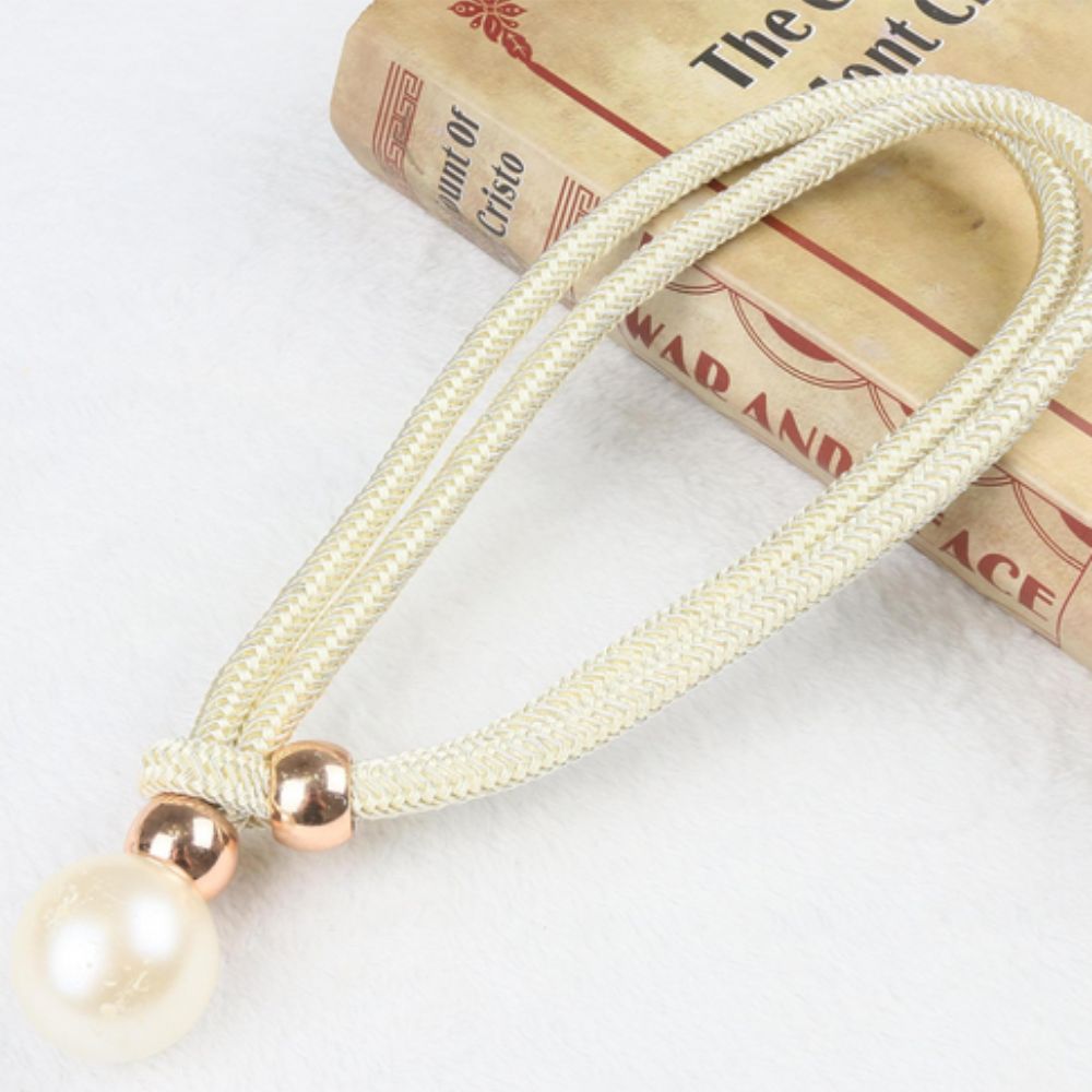 Lustra Curtain Tiebacks - Faux Pearl, Adjustable Holdbacks for Elegant Drapery 14