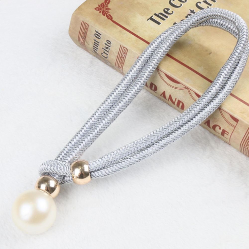 Lustra Curtain Tiebacks - Faux Pearl, Adjustable Holdbacks for Elegant Drapery 6