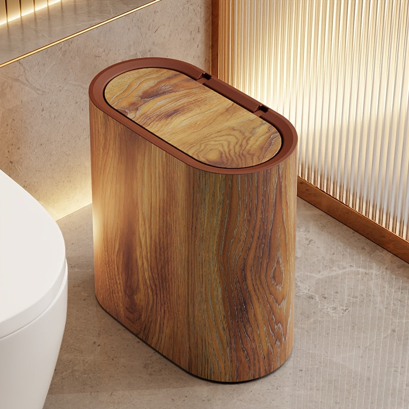 Mara Kitchen Trash Can - Oval Shape, Marble Finish 0