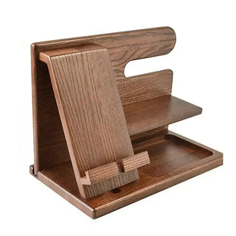 Maven Desktop Organizer - Multi-Function Wood with Phone Stand 0