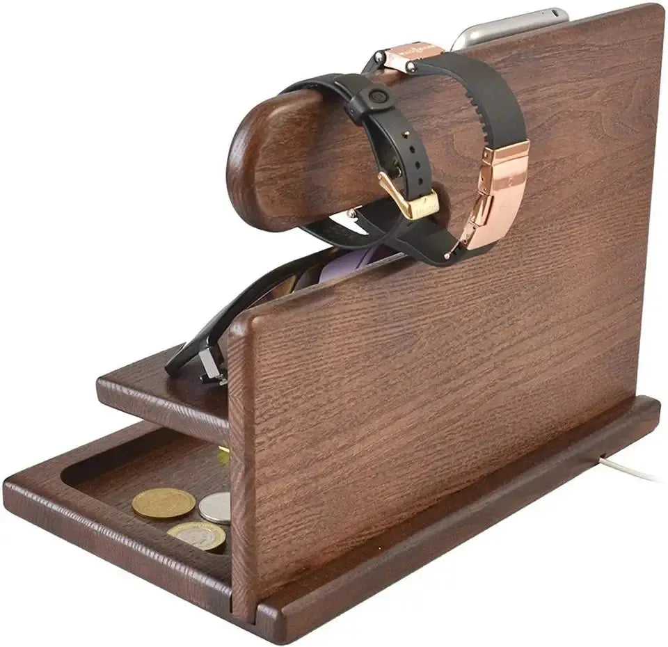 Maven Desktop Organizer - Multi-Function Wood with Phone Stand 4