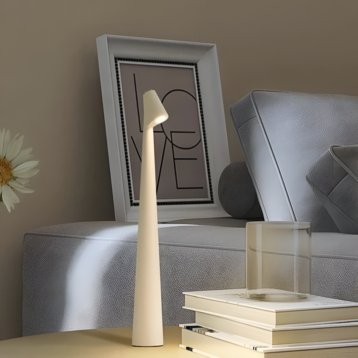 Mira Table Lamp - Cordless Dimmable LED, Nordic Design 4