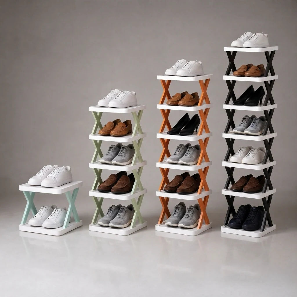 Modern Multi-Layer Shoe Rack - Adjustable Shoe Storage Organizer for Closet, Space-Saving Design 2