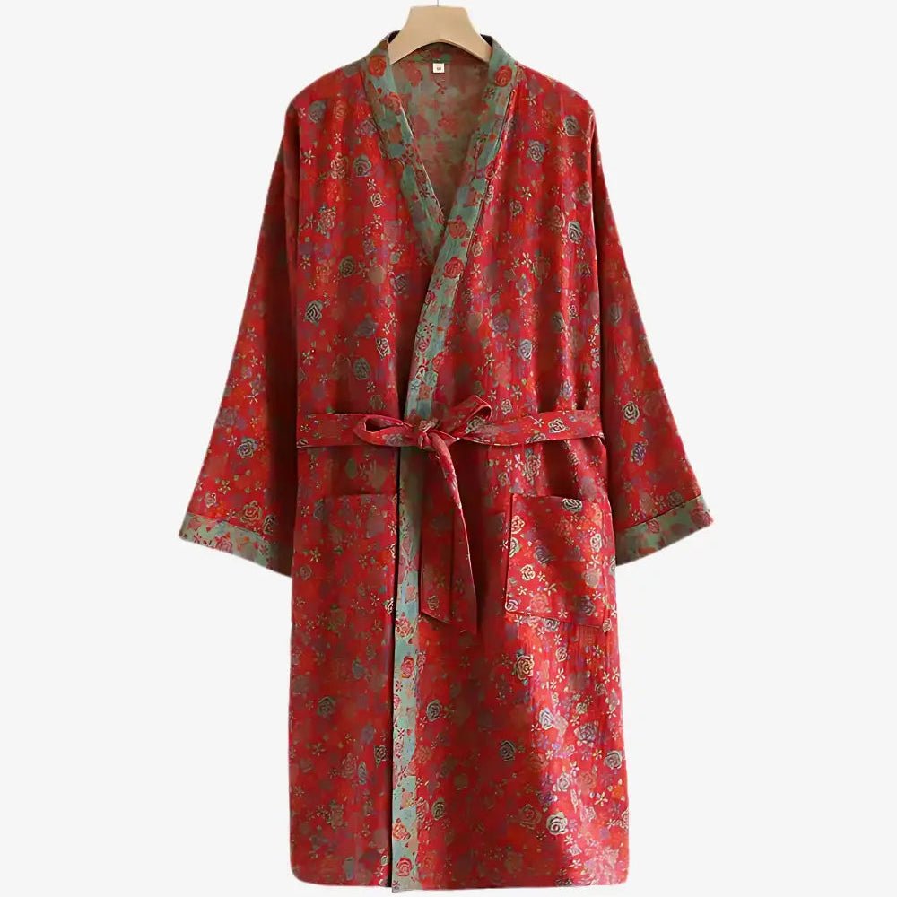Natura Kimono Robe - Organic Cotton, Reversible Design for Ultimate Comfort 6