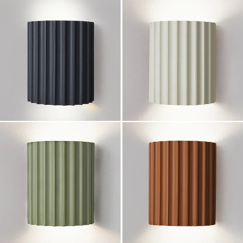 Natura Wall Sconce - Ribbed Resin, Soft Ambient Lighting 1