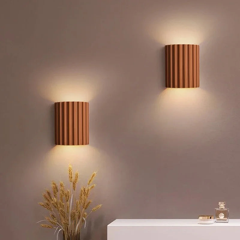 Natura Wall Sconce - Ribbed Resin, Soft Ambient Lighting 3