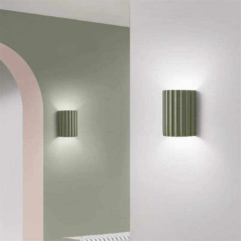 Natura Wall Sconce - Ribbed Resin, Soft Ambient Lighting 4
