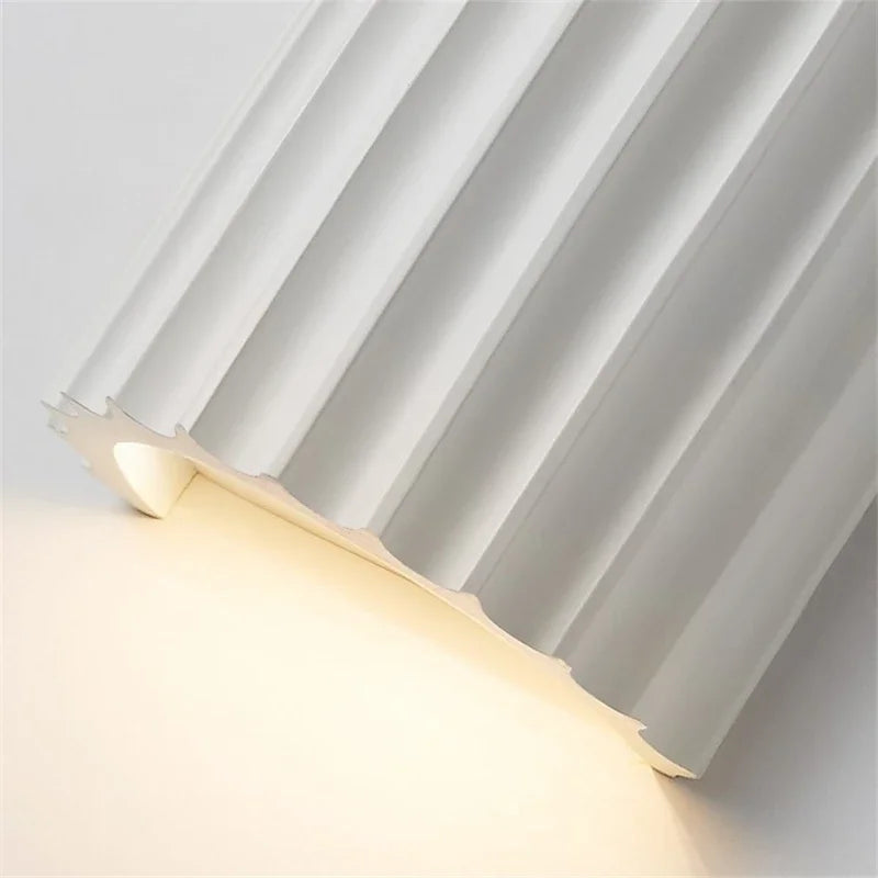 Natura Wall Sconce - Ribbed Resin, Soft Ambient Lighting 6