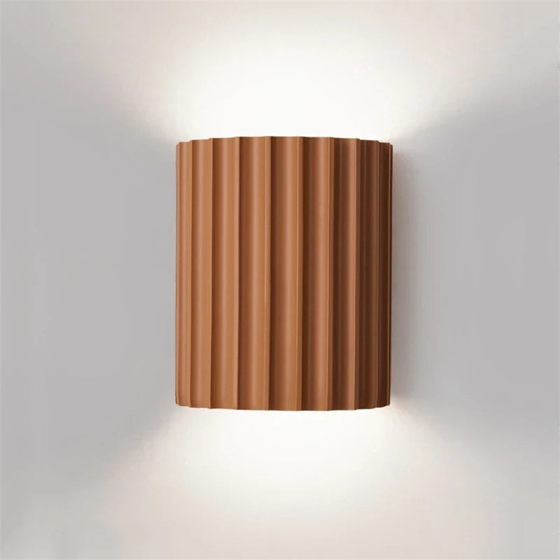 Natura Wall Sconce - Ribbed Resin, Soft Ambient Lighting 8
