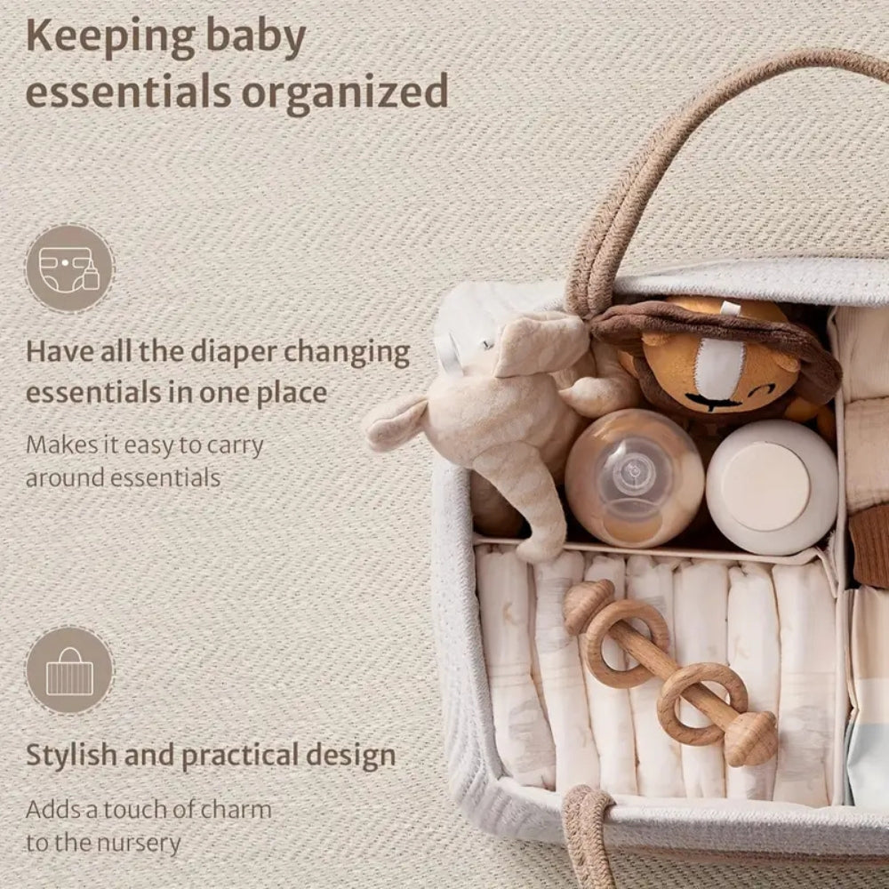 Nexa Baby Organizer - Durable Polyester, Neutral Tone 4