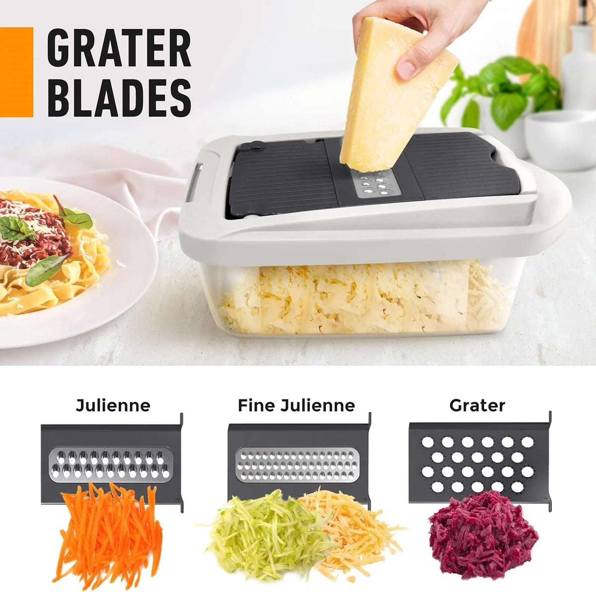 Nexa Vegetable Slicer - 10-in-1 with 8 Blades, Built-In Container 6