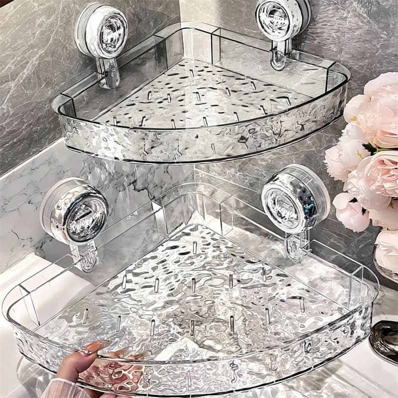 NobleGrip Wall Shelf - No-Drill Suction Cup Organizer, Multi-Functional 7