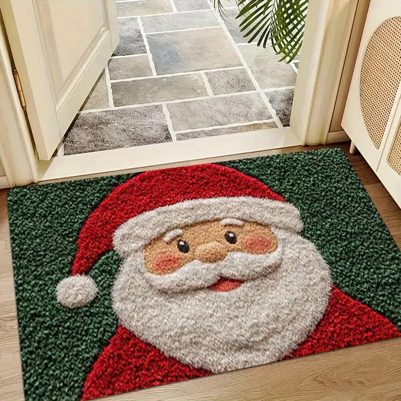 Non-Slip Christmas Doormat - 40x60cm Festive Santa & Snowman Indoor Welcome Mat 10