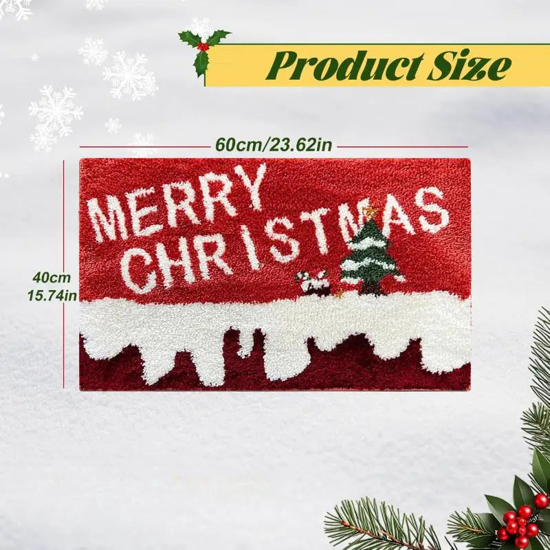 Non-Slip Christmas Doormat - 40x60cm Festive Santa & Snowman Indoor Welcome Mat 2