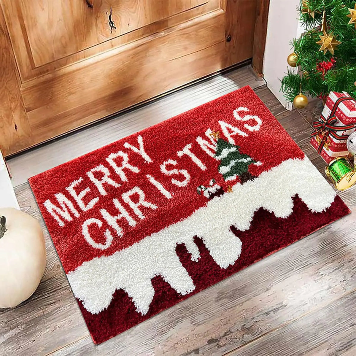 Non-Slip Christmas Doormat - 40x60cm Festive Santa & Snowman Indoor Welcome Mat 9
