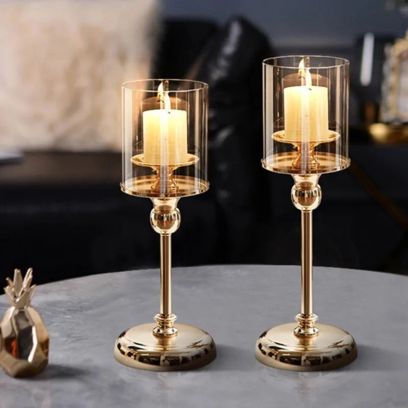 Nora Gold Candle Holder - Nordic Metal, Versatile Design 5