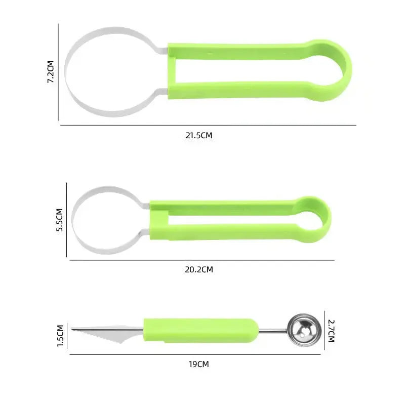 Orbis 3-in-1 Fruit Slicer - Plastic and Stainless Steel Compact Tool 6