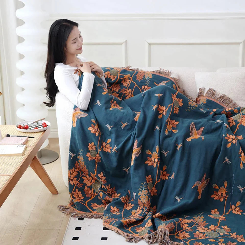 Orion Multi-Layer Blanket - 100% Cotton, Textured Jacquard 7
