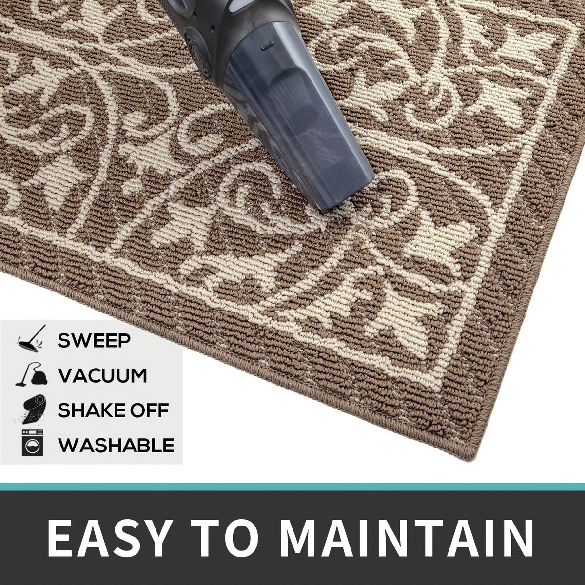 Pura Indoor Mat - Non-Slip, Washable Design for Entryways 4