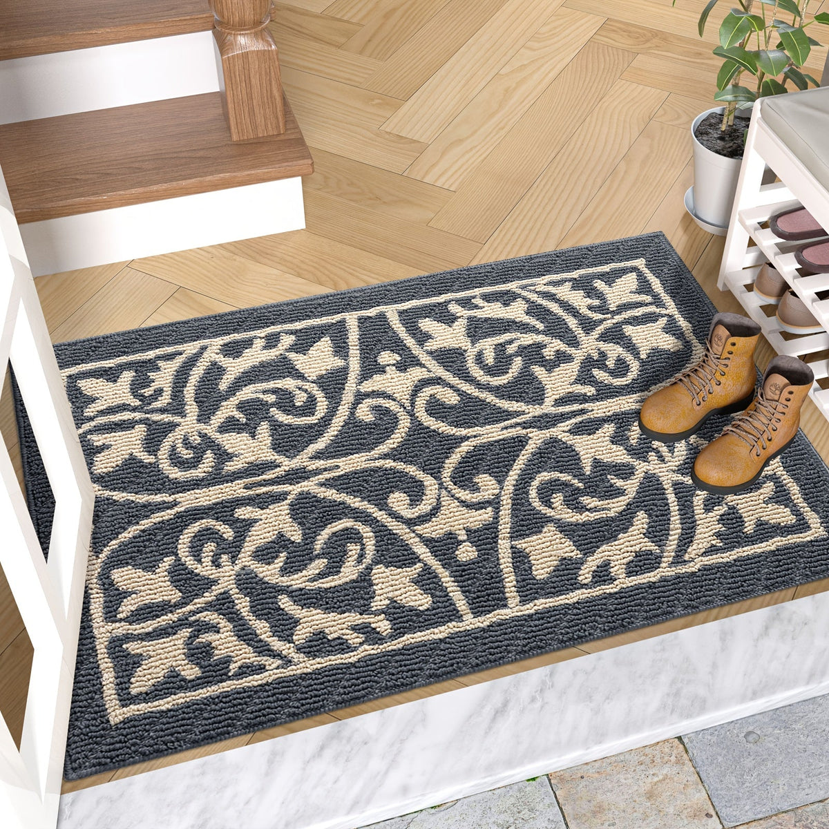 Pura Indoor Mat - Non-Slip, Washable Design for Entryways 7