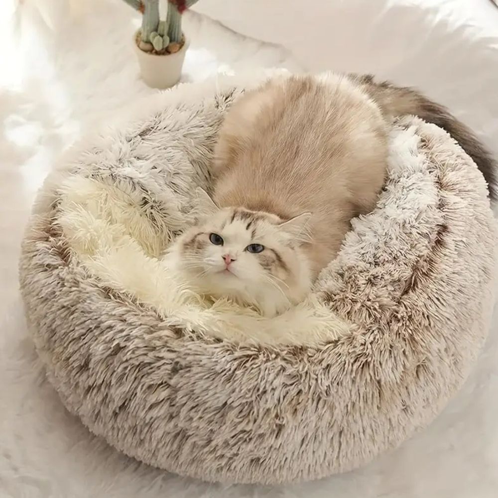 Ravenna Hooded Pet Bed - Plush Microfiber, Cozy Nest for Dogs and Cats 2