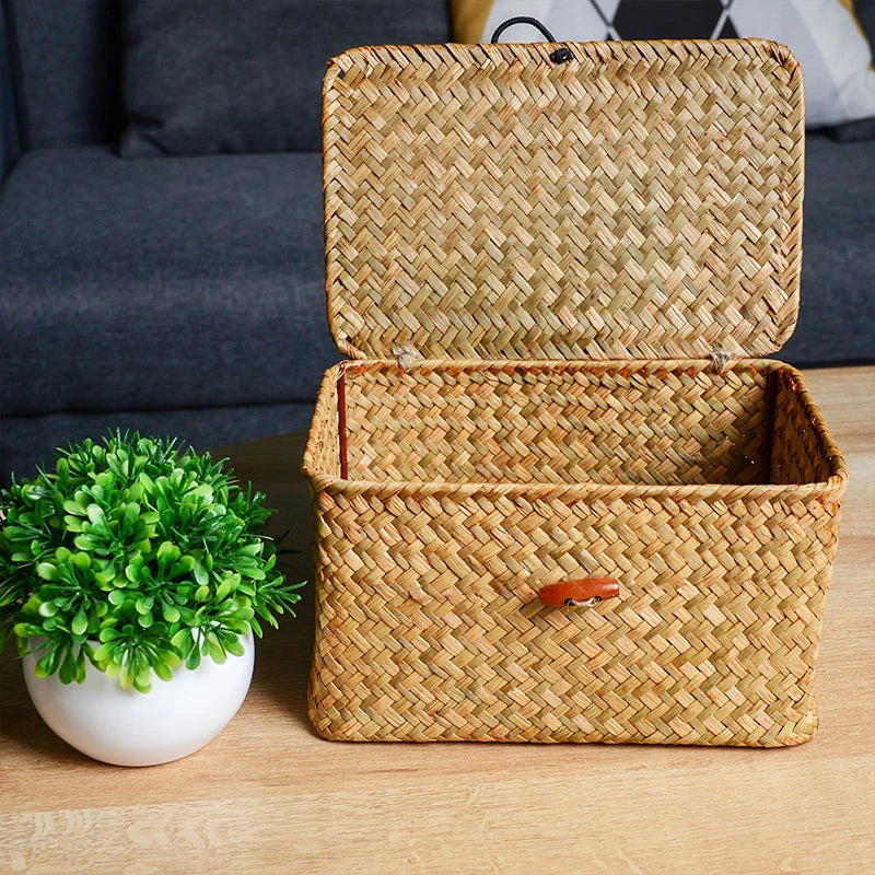 Ravenna Wicker Storage Basket - Natural Wicker, Compact Organizer 2