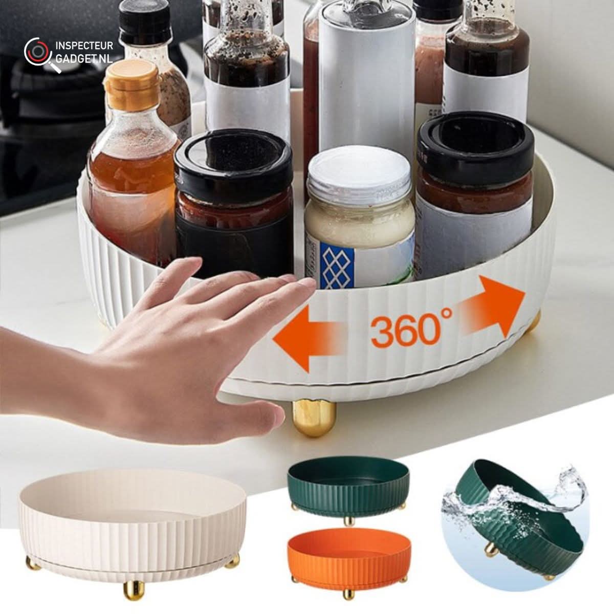 Roto Lazy Susan Turntable - High-Quality Plastic, Space-Saving Organizer 3