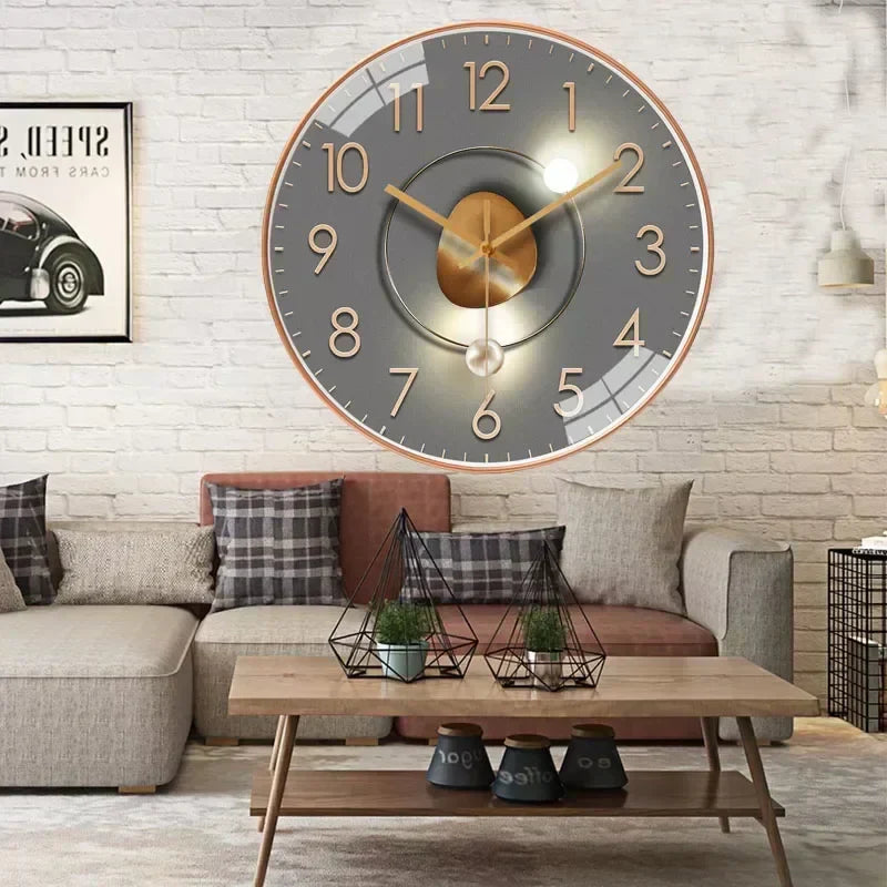 QuietAura Clock - Wall Clock - Classic Style - Silent Timekeeping