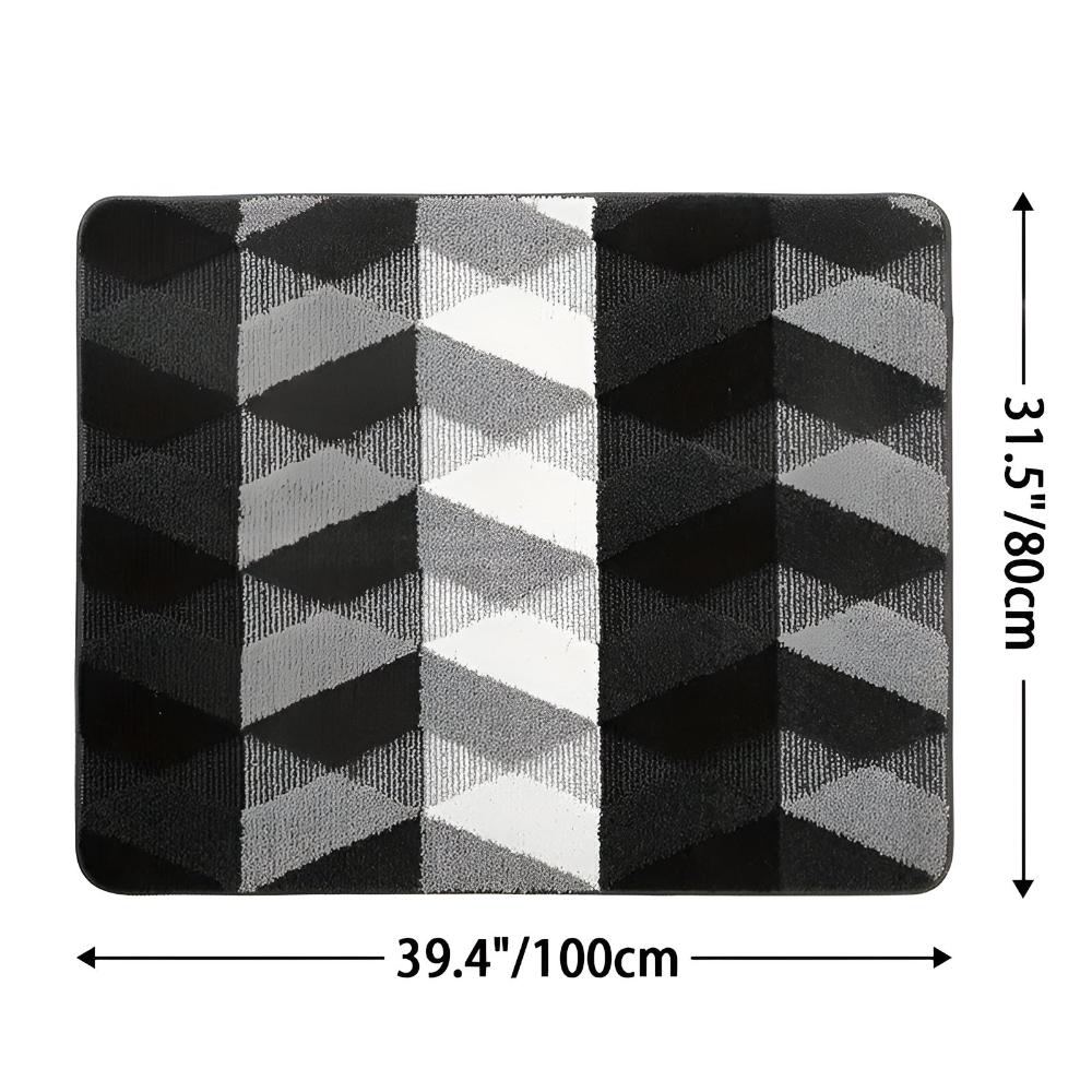 Sable Area Rug - Washable Microfiber, Non-Slip Geometric Design 11