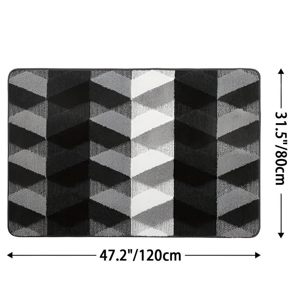 Sable Area Rug - Washable Microfiber, Non-Slip Geometric Design 9