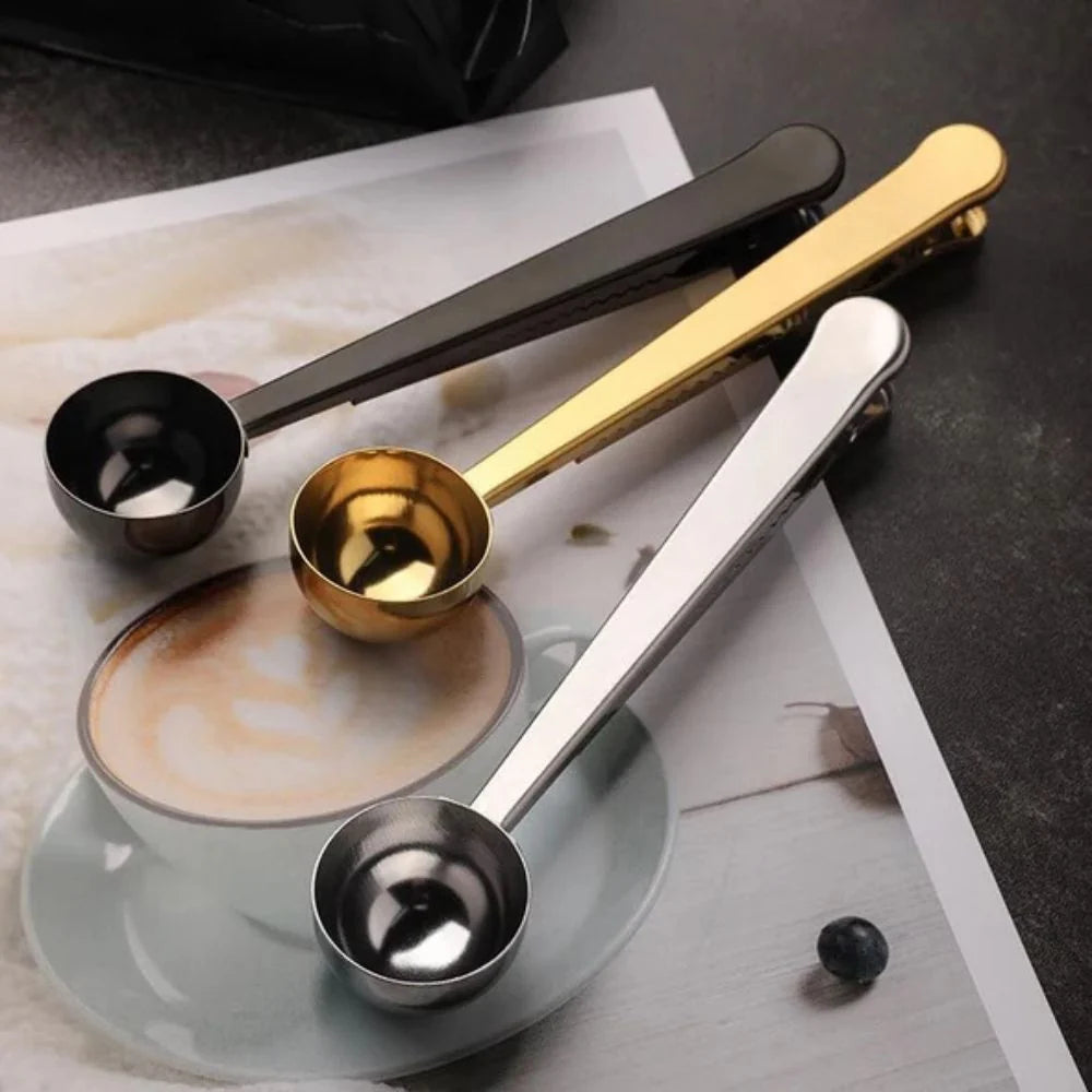Sable Seal Coffee Scoop - Stainless Steel, Dual-Function Design 2