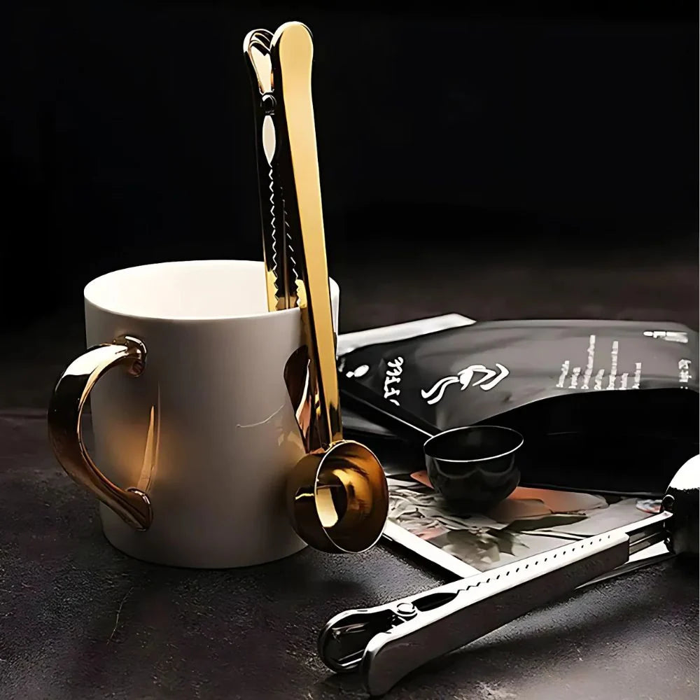 Sable Seal Coffee Scoop - Stainless Steel, Dual-Function Design 6