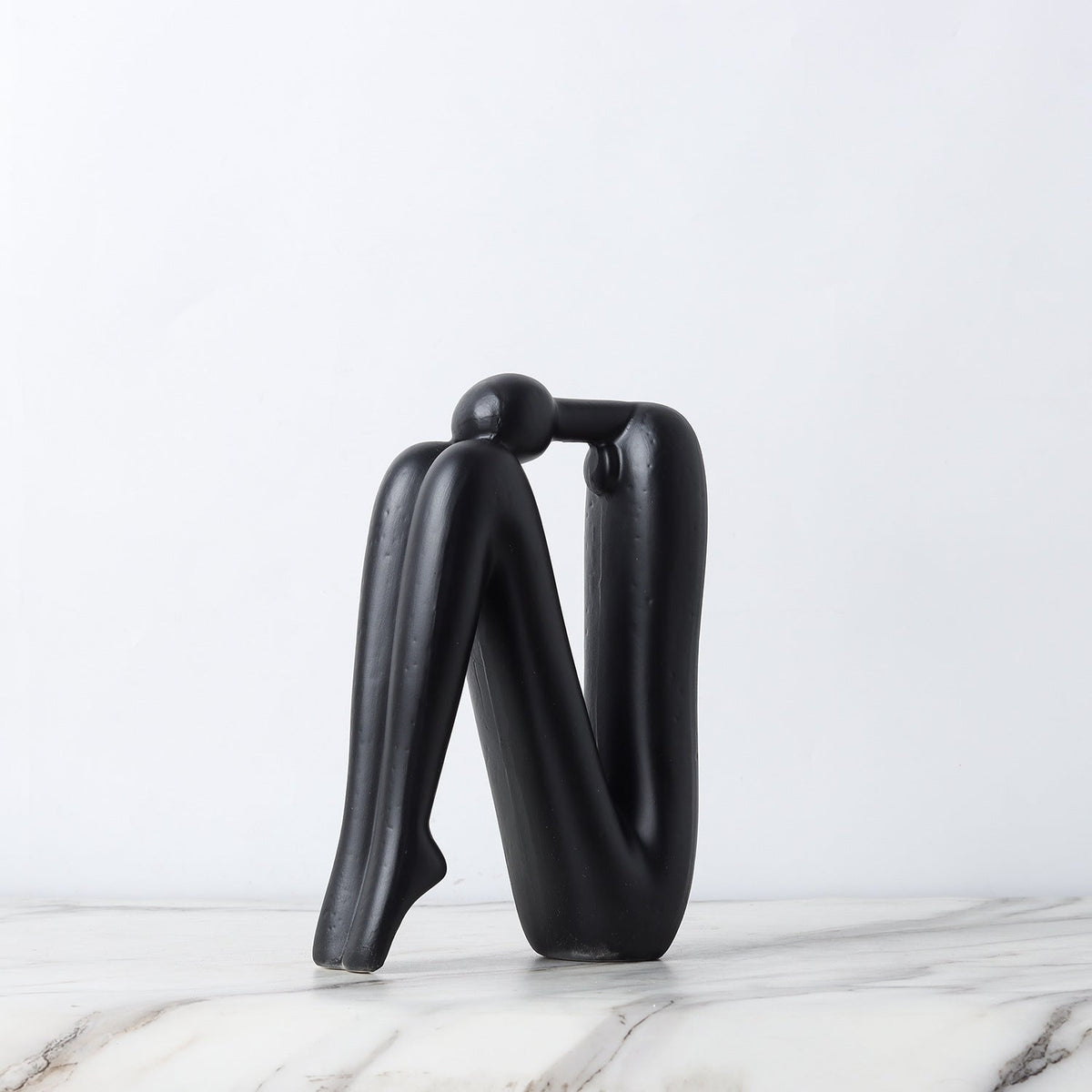 Sculptura Modern Bookends - White Porcelain, Decorative Sculptural Design 11